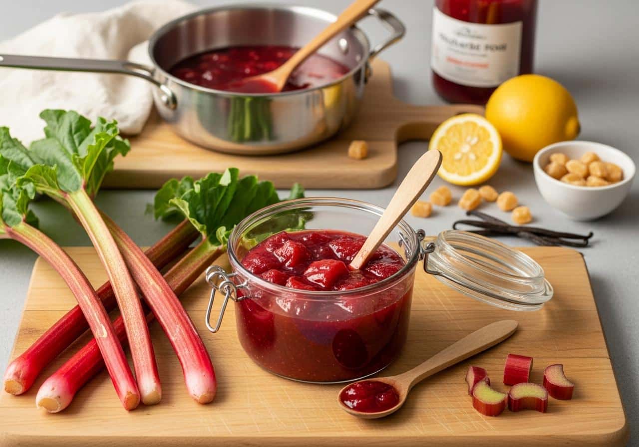confiture de rhubarbe recette
