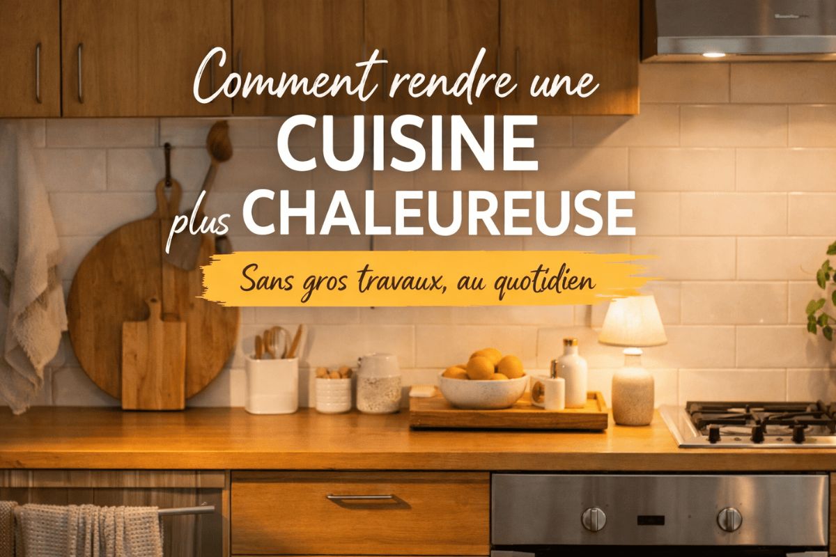 Cuisine chaleureuse bois déco sans travaux