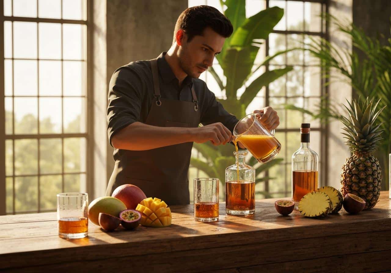 Quelle quantité de jus de fruits pour un litre de rhum ?