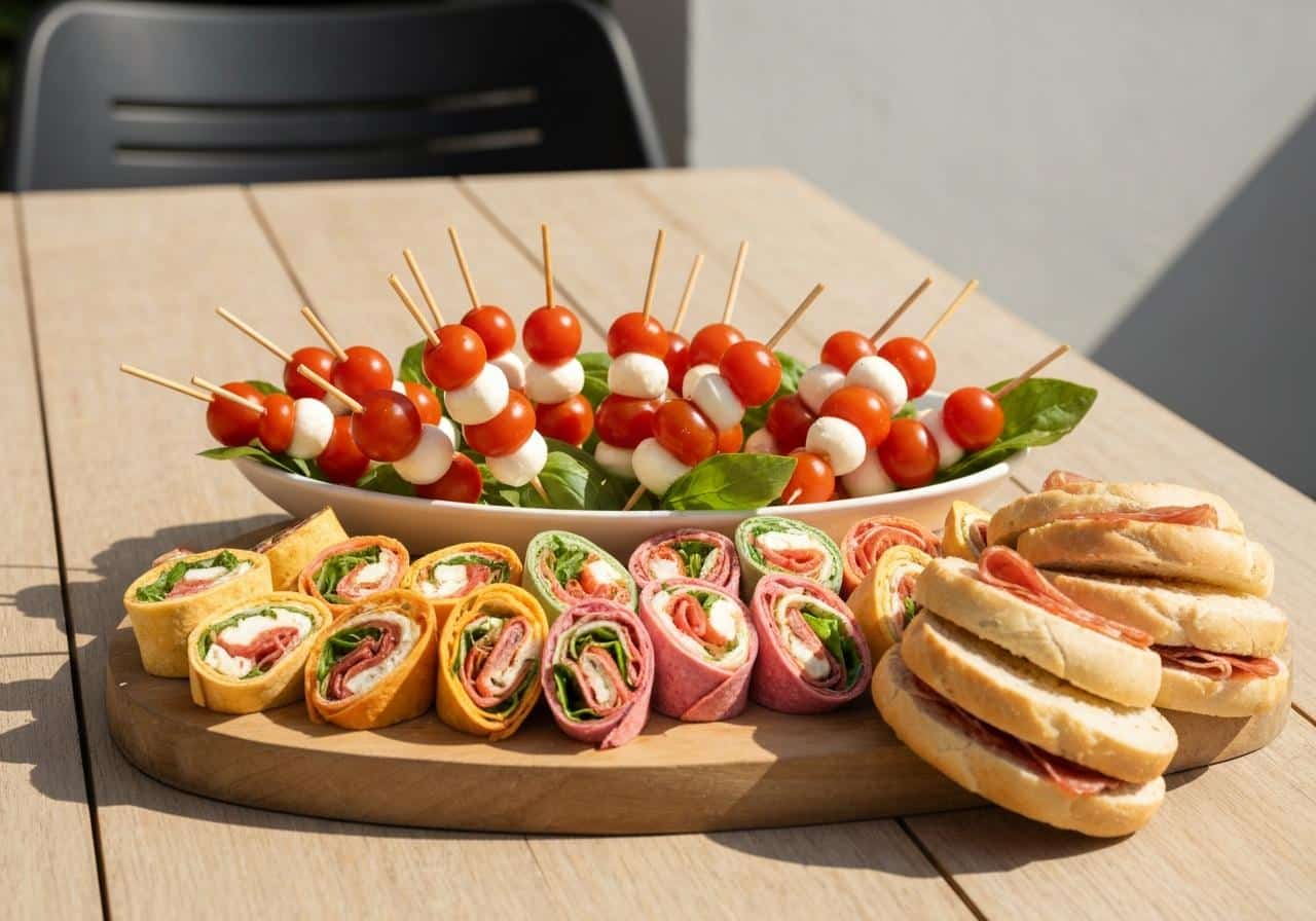 Plateau de finger food coloré pour buffet apéritif