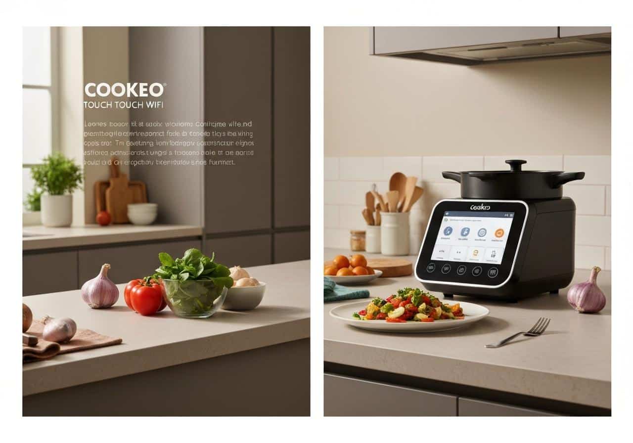 Cookeo Touch Wifi noir sur plan de travail cuisine