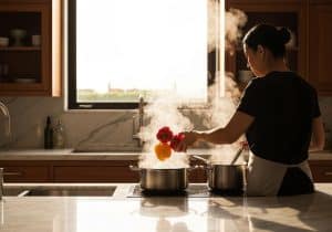 Cuisson poivron eau bouillante