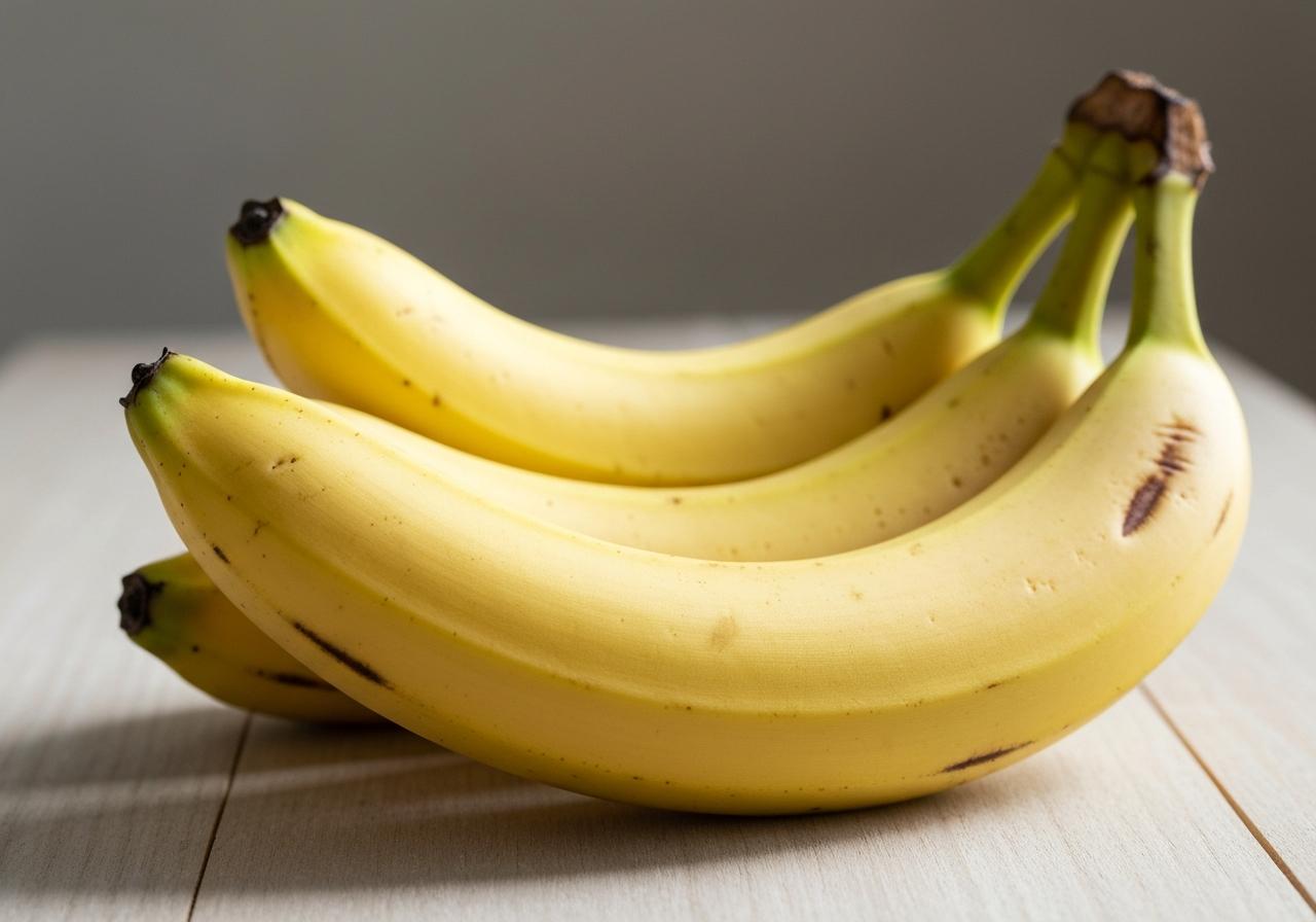 Régime de bananes jaunes sur fond naturel