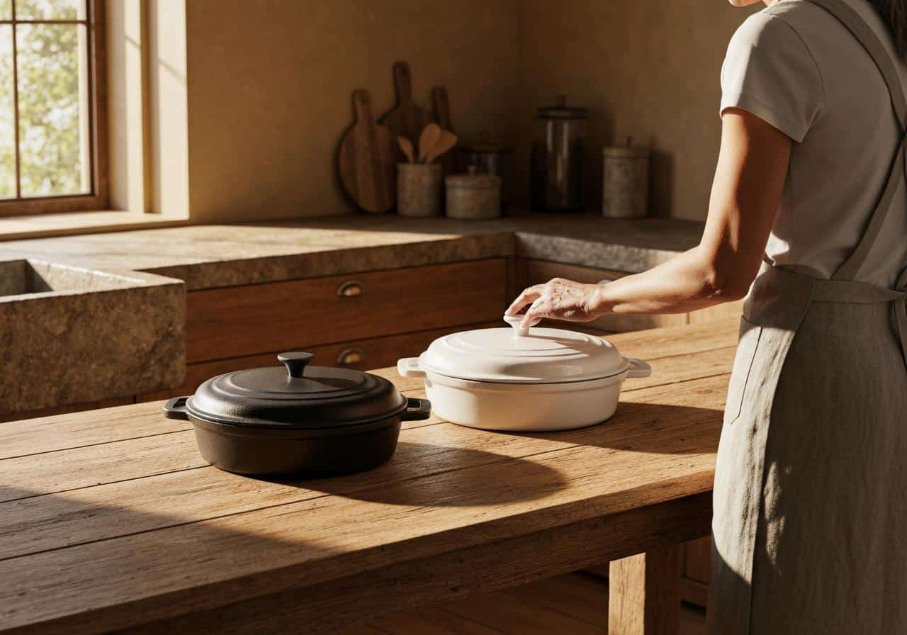 Quelle est la différence entre une cocotte en fonte et une cocotte en fonte émaillée ?