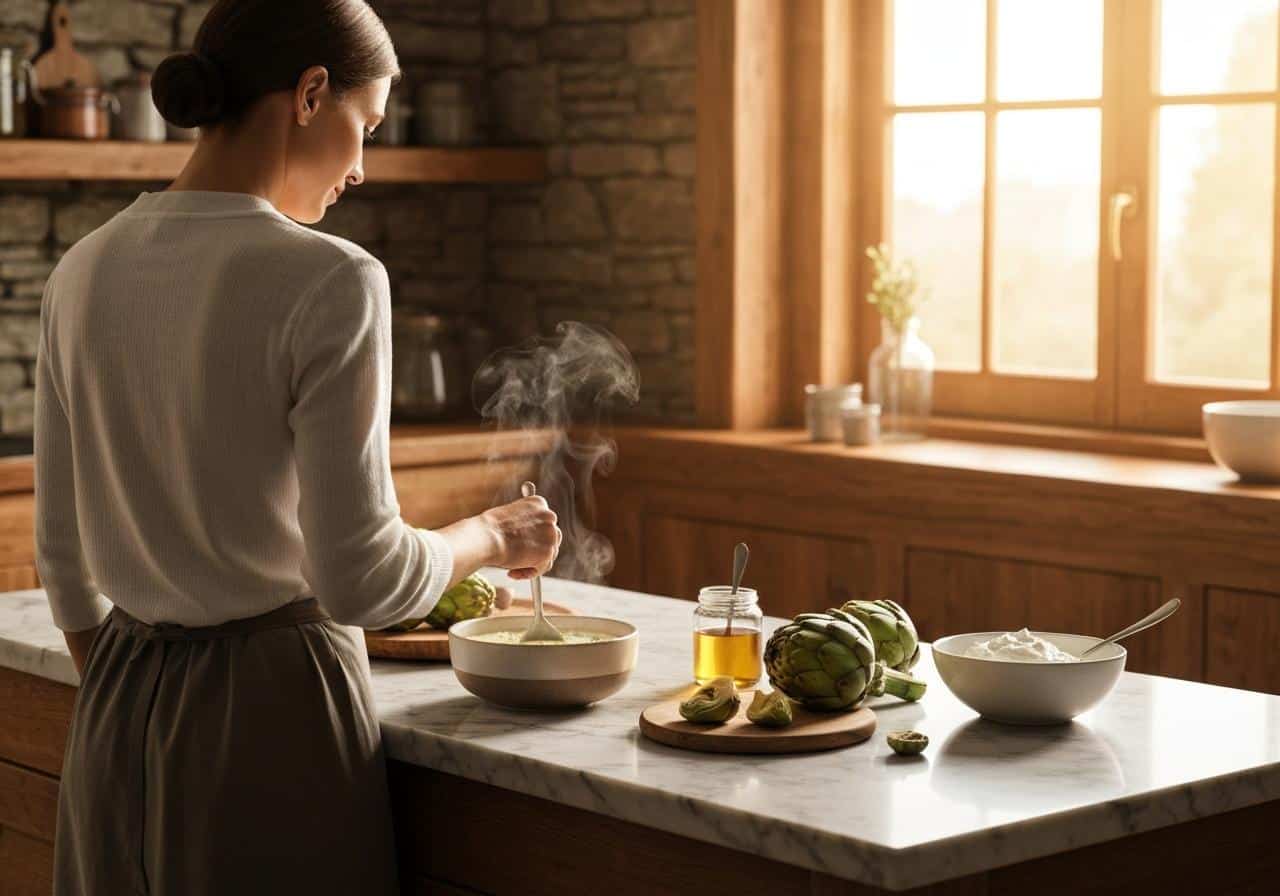 Sauce artichaut crème fraîche vinaigre