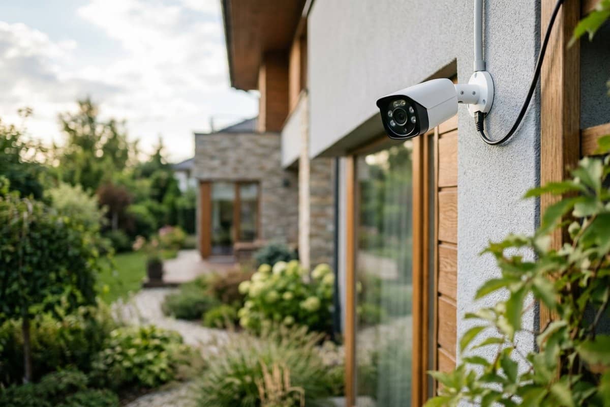 Caméra de surveillance sur une maison