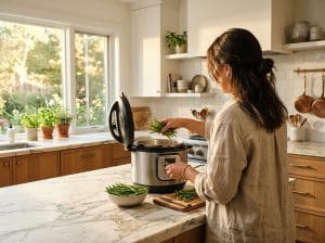 Quelle est la durée de cuisson des haricots verts à la cocotte-minute selon Marmiton ?