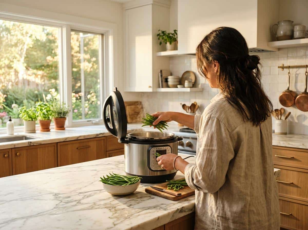 Quelle est la durée de cuisson des haricots verts à la cocotte-minute selon Marmiton ?