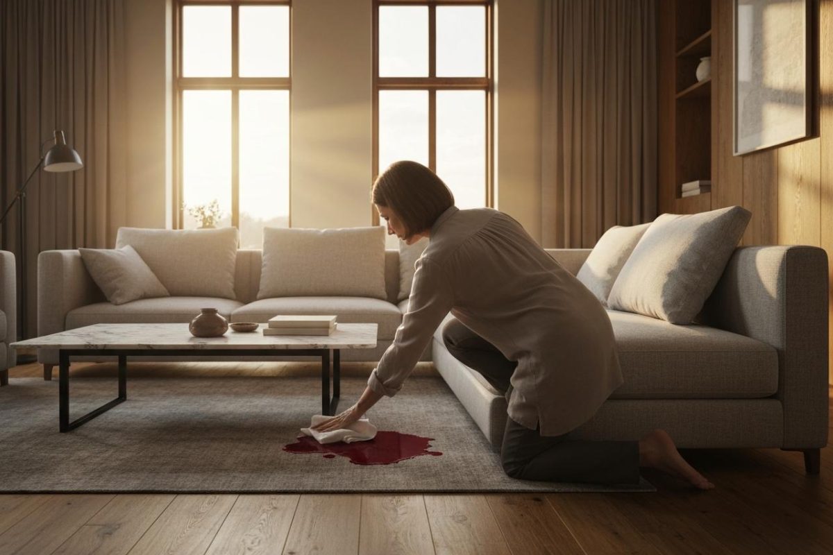 Comment enlever une tache de vin sur un canapé ?