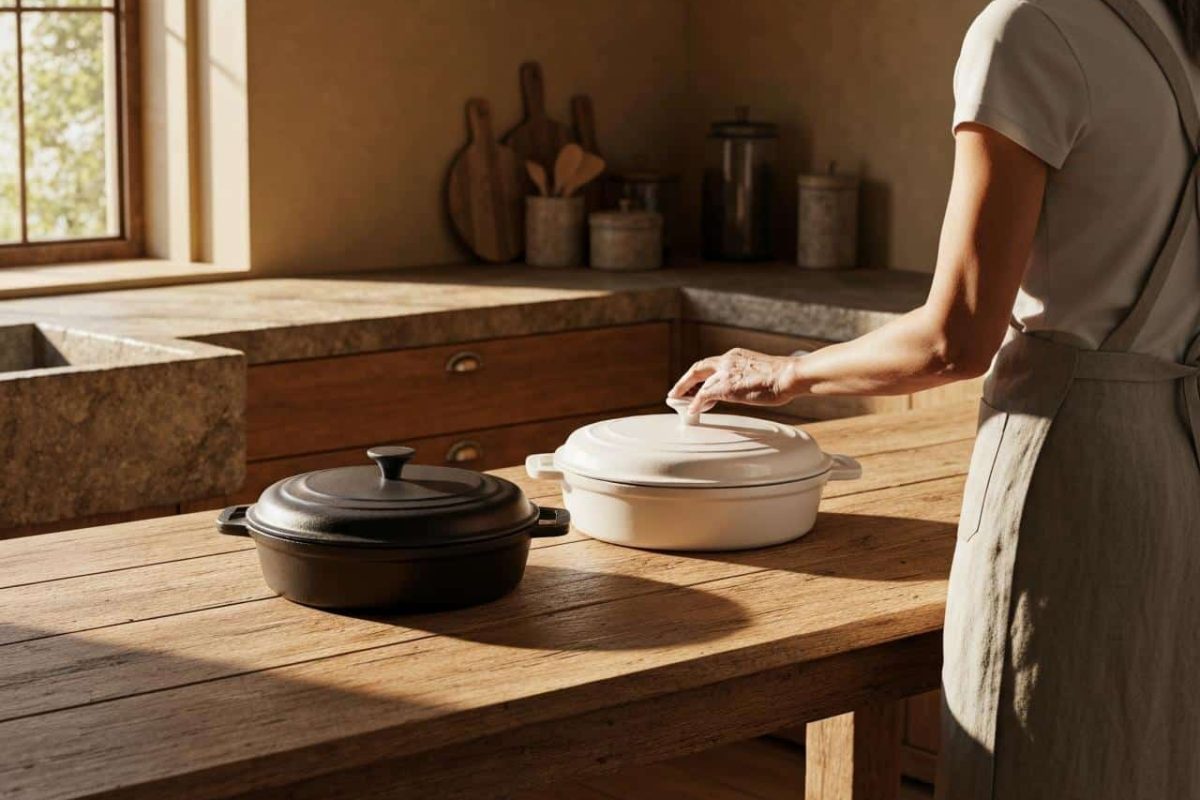Quelle est la différence entre une cocotte en fonte et une cocotte en fonte émaillée ?